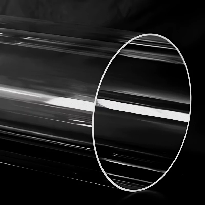 Large diameter quartz diffusion furnace tube for high temperature environment.