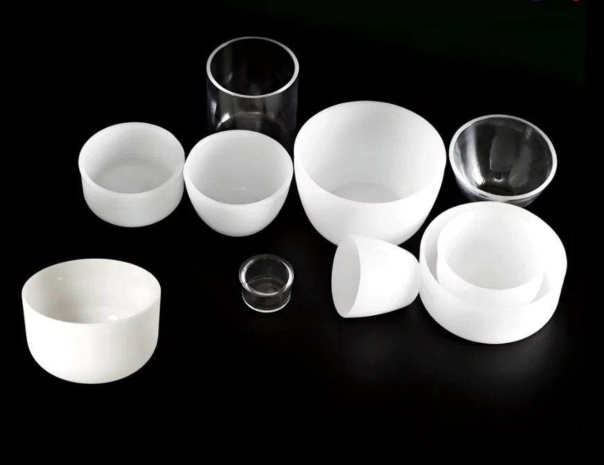 crisol de cuarzo para fusión de muestras a alta temperatura sin contaminación