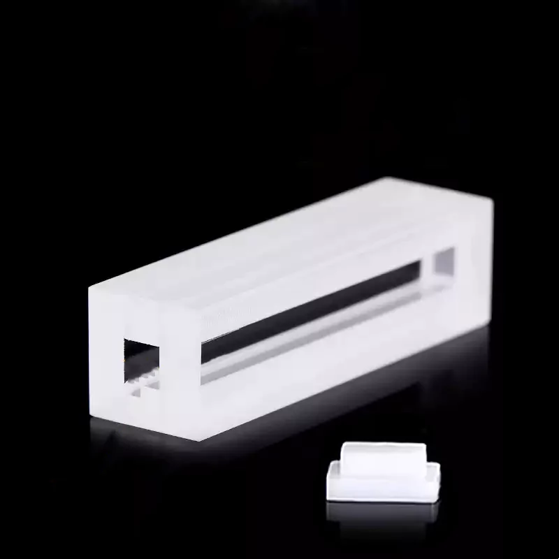 99.98%+ pure micro quartz uv cuvette cell with lid for superior UV-visible range performance