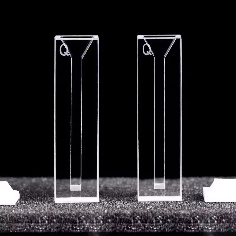 Fused Quartz Micro UV Cuvette with PTFE lid for laboratory testing