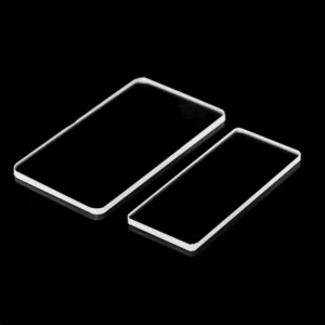 Precision cut quartz glass plate for optical applications