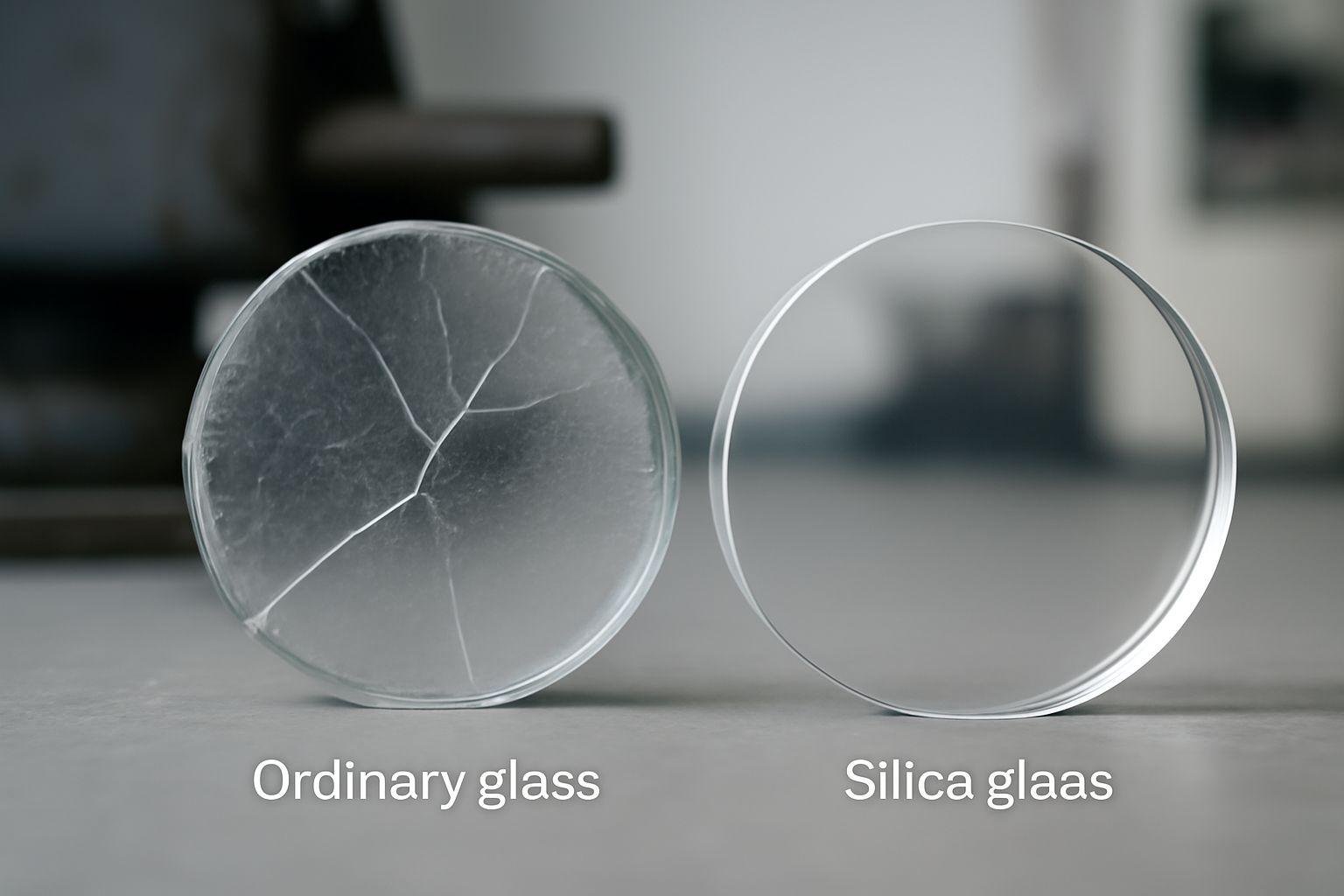 composición de sílice pura vidrio de cuarzo