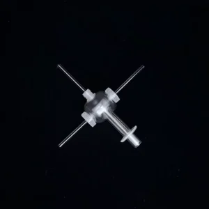 Hochreiner Quarz-Vakuumhahn mit präzisionsgeschliffenen Oberflächen