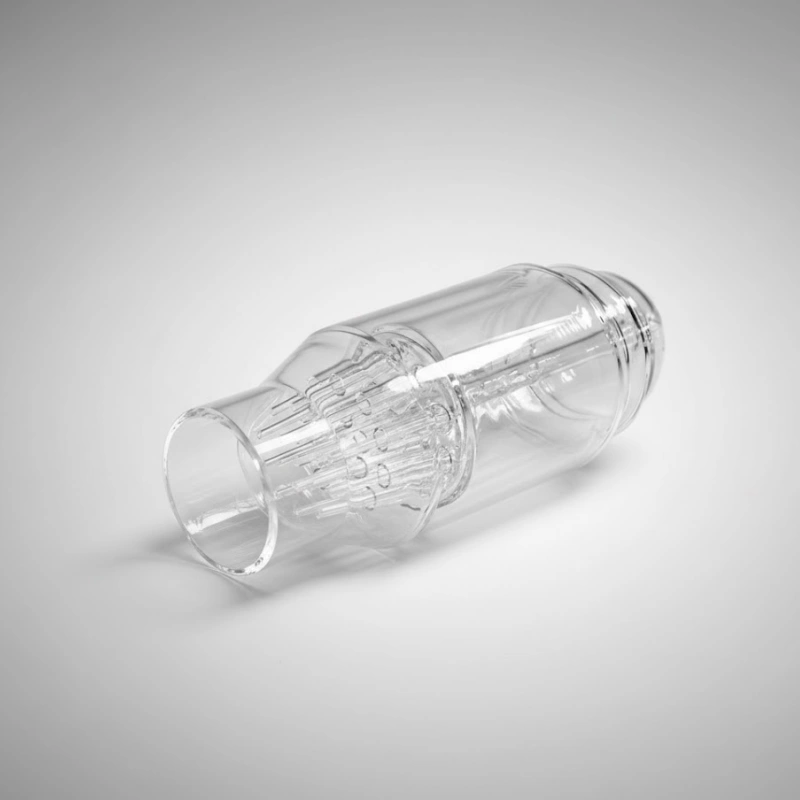 Industrial quartz burner assembly with multi channel nozzle