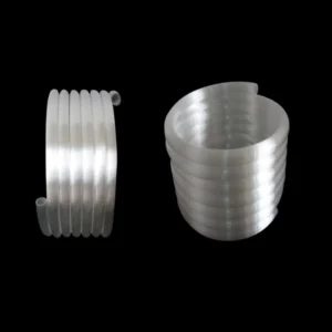 Milky spiral quartz tube