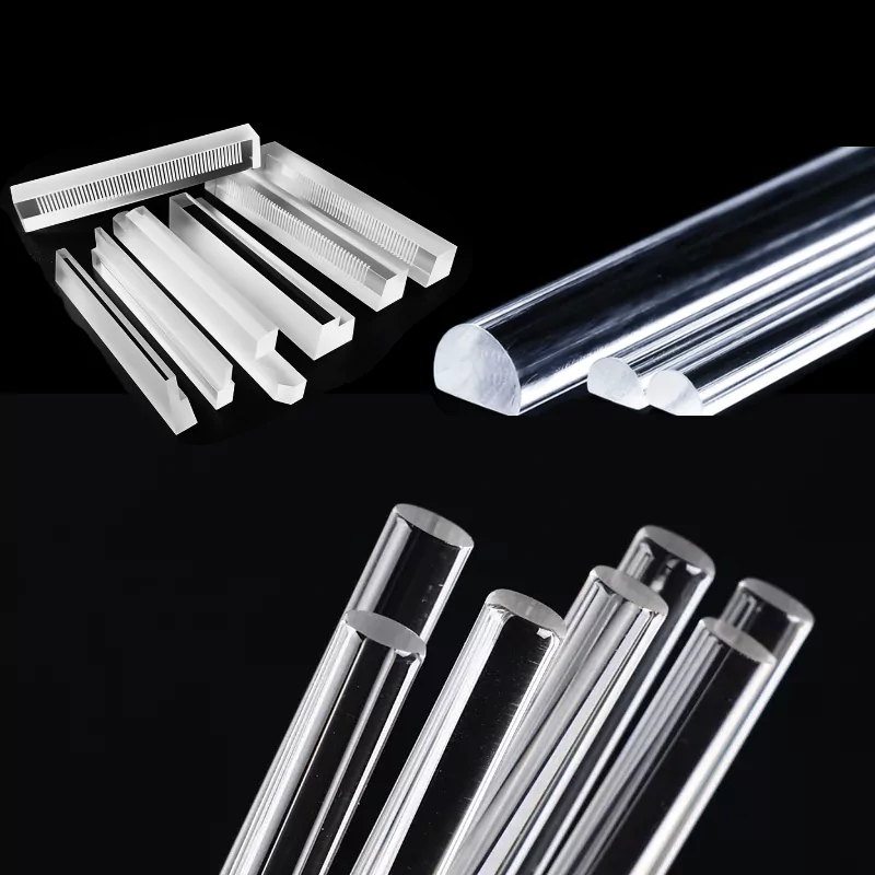 Solid quartz components for structural support and specialized applications