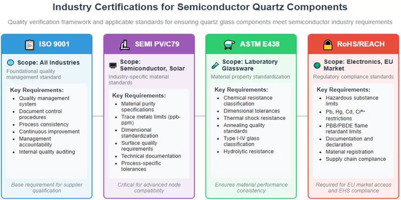 شهادات الصناعة لكوارتز أشباه الموصلات