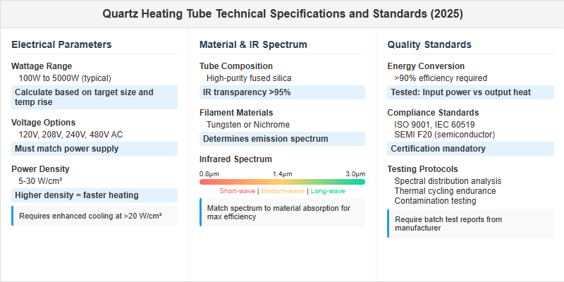 Technische Spezifikationen und Normen für Quarzheizrohre