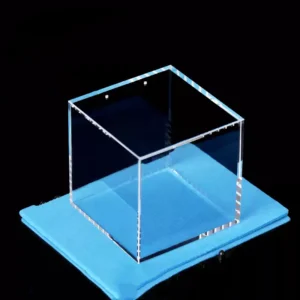 Cubeta de cuarzo de 6 caras con muestra para detección de fluorescencia