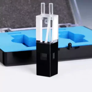 Black Wall Fluorescence Flow Cuvette with Glass Tubes for Bioprocess Monitoring