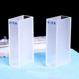 Cubeta de cuarzo infrarroja con dos ventanas ópticas para pruebas de laboratorio