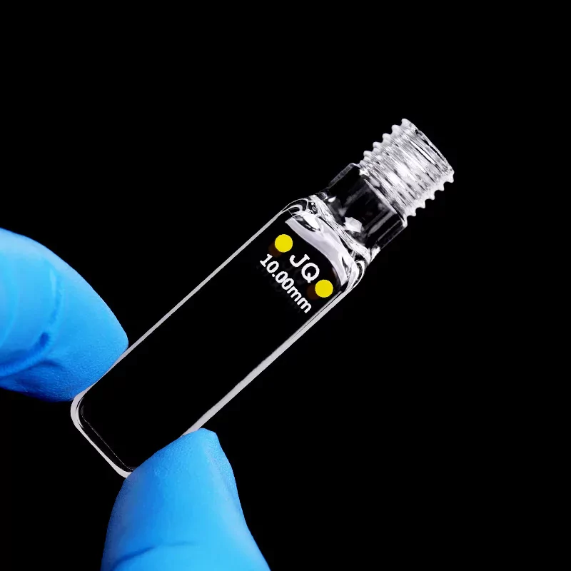 Low-Absorbance Spectral Grade Fused Quartz UV Cuvette Cell with Screw Cap
