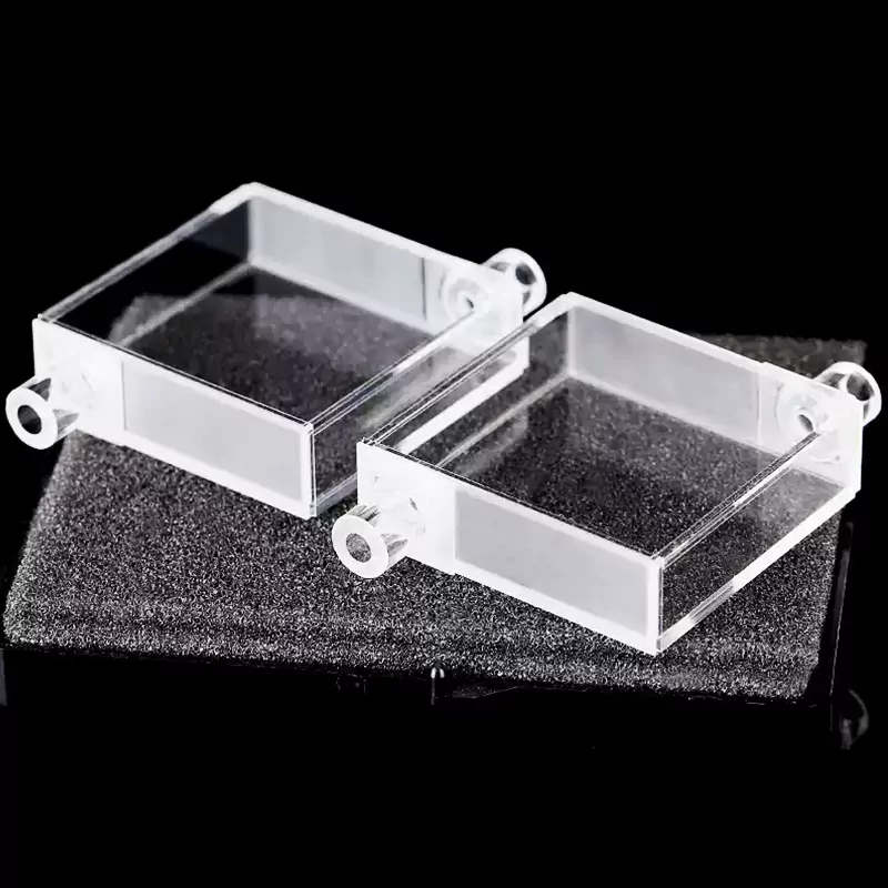 Quartz Fluorescence Flow‑Through Cell with Glass Tube Connectors for Modular Spectroscopy Platforms