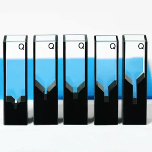 Floresan ve UV-VIS Laboratuvarları için Siyah Duvarlı Kuvars Mikro Küvet