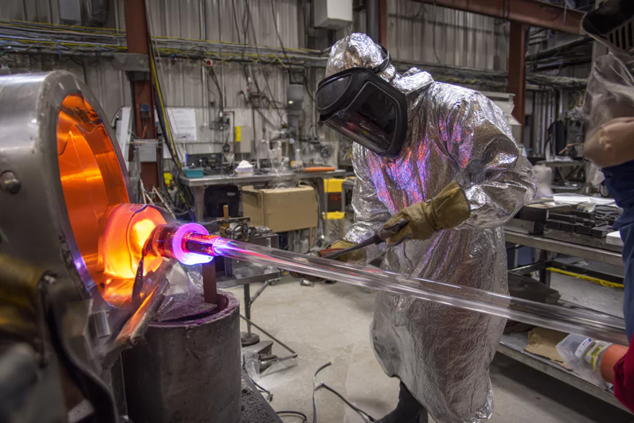 Quartz glass rod performance at 1000°C with ±0.1% dimensional stability