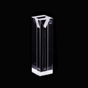 Laboratuvarlar için Üstü Açık Eğimli Kenarlı Kuvars Mikro Floresan Küveti