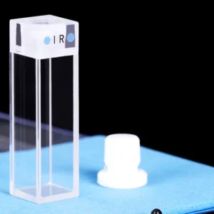 Cubeta de fluorescencia infrarroja transparente UV-IR con tapón para investigación
