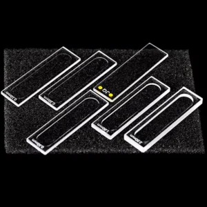 Flat-Window Quartz Flow Through Cuvette Transparent Sample Cells for Material Science Studies