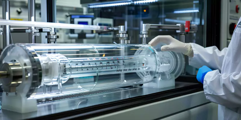 Quarzrohr-Druckstufe