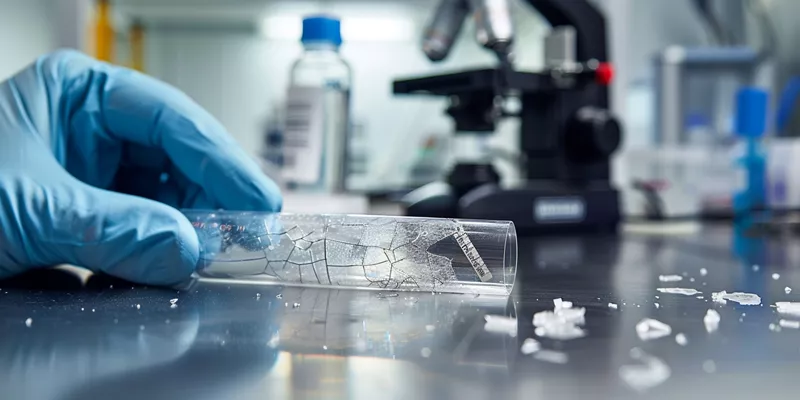 ¿Qué diferencia de temperatura provoca el fallo por choque térmico en los tubos de cuarzo analíticos?