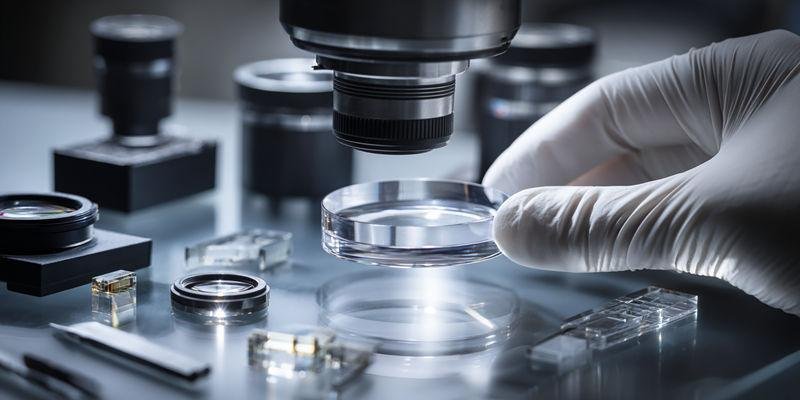 ¿Qué prestaciones de transmisión UV-IR ofrecen los materiales de las lentes de disco de cuarzo?