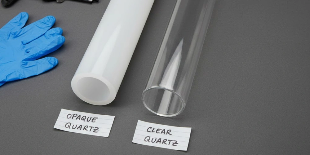 Cross-Sectioned Transparent Quartz Tubes for Microstructural Origin Comparison with Opaque Variants