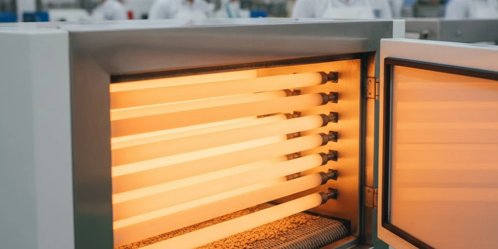 Food-Grade Opaque Quartz Tube for Industrial Infrared Drying and Roasting Lines