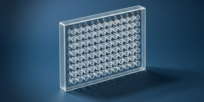 Кварцевые 96-луночные планшеты высокой чистоты для прецизионной проверки УФ-абсорбции