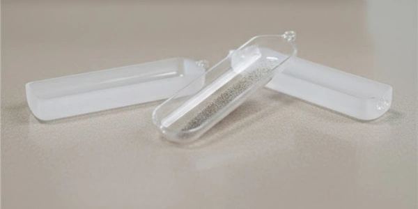 High-Purity Quartz Combustion Boat for Carbon-Sulfur Analysis on Laboratory Bench