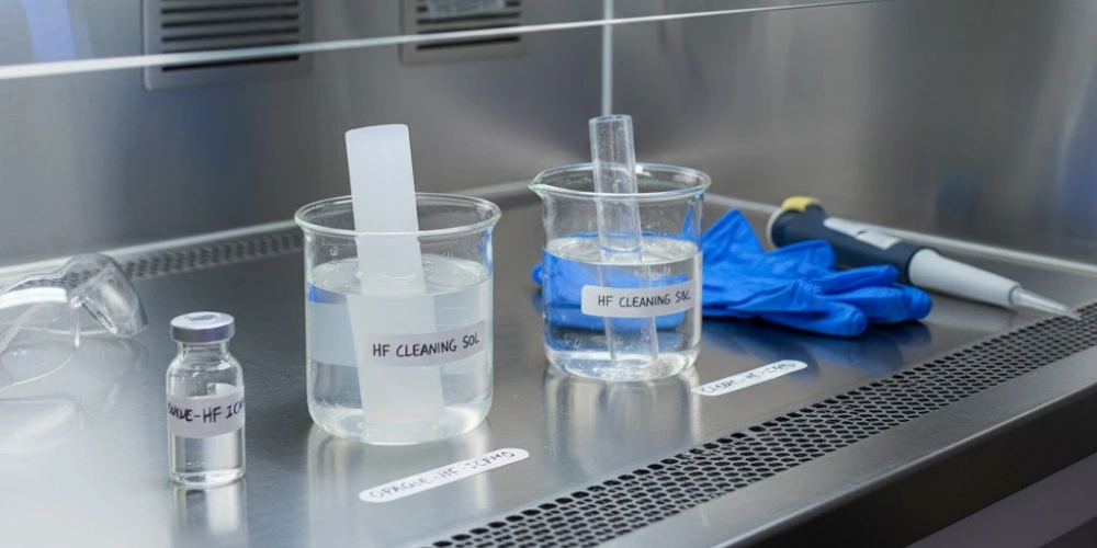 High-Purity Transparent Quartz Tubes for Chemical Contamination and Surface Cleaning Assessment