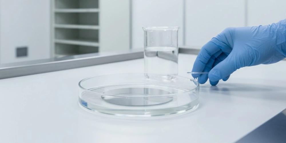 High-purity quartz petri dish for semiconductor wet bench cleaning
