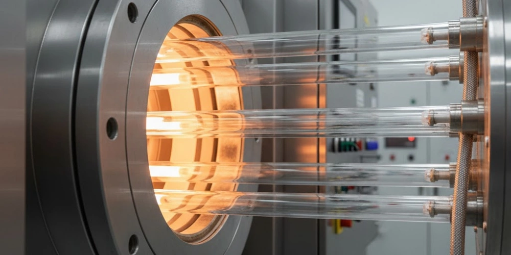 Installed Quartz Thermocouple Tubes for Semiconductor Diffusion Furnace Operations