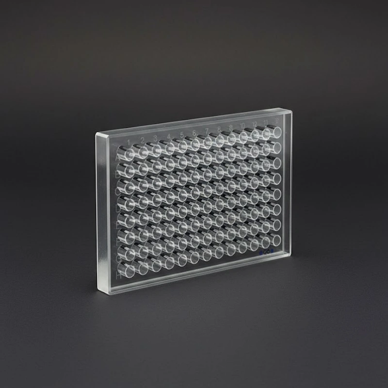 Precision-Ground Quartz 96 Well Plate for Path Length Calibrated Absorbance Assays