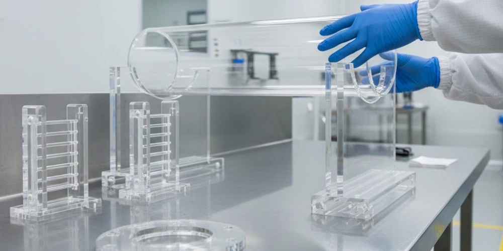 Quartz Glassware Components in Semiconductor Cleanroom Fabrication