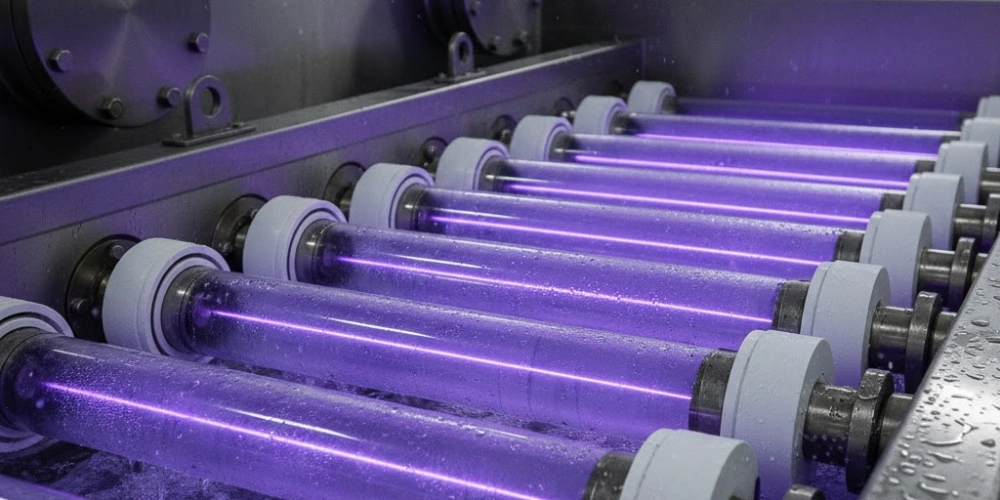 Maßgefertigte Quarzrohre mit Einbauhülse für industrielle UV-Wasseraufbereitungsanlagen Maßgefertigte Quarzrohre für Multiparameter-Anwendungen – Technische Spezifikation