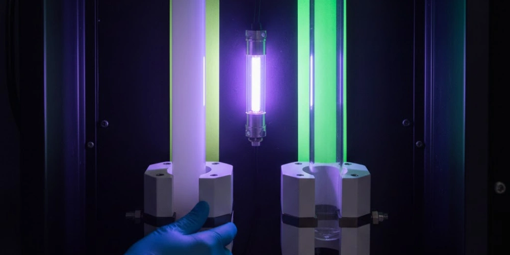 UV-Permeable Transparent Quartz Tubes for Wavelength-Selective UV Blocking Contrast Testing