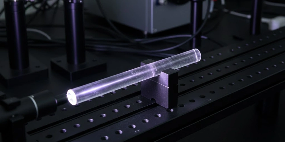 Broadband-Transmissive Fused Quartz Rods for Full-Spectrum Optical Transmission Testing