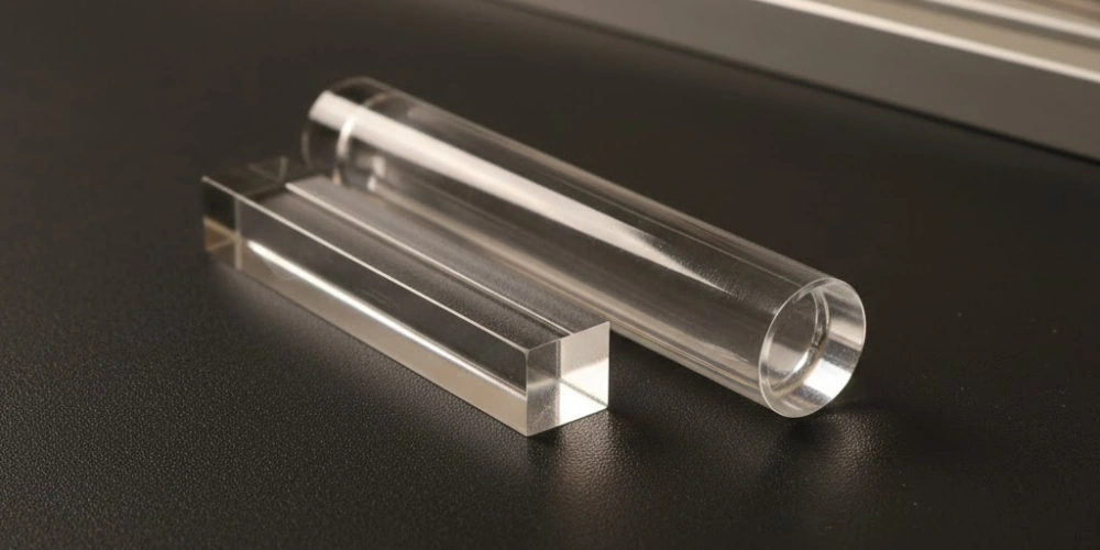 Cross-Sectional Geometry of Square Fused Silica Rods and Round Fused Silica Rods for Optical Performance Comparison Cross-Sectional Geometry of Square Fused Silica Rods and Round Fused Silica Rods for Optical Performance Comparison
