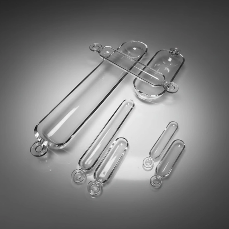 Descending-Size Quartz Combustion Boat with Loop Handle