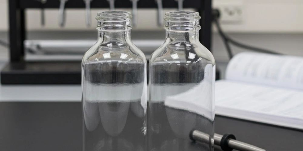 Hard-Surface Quartz Reagent Bottle for Mechanical Strength and Hardness Evaluation Against Borosilicate