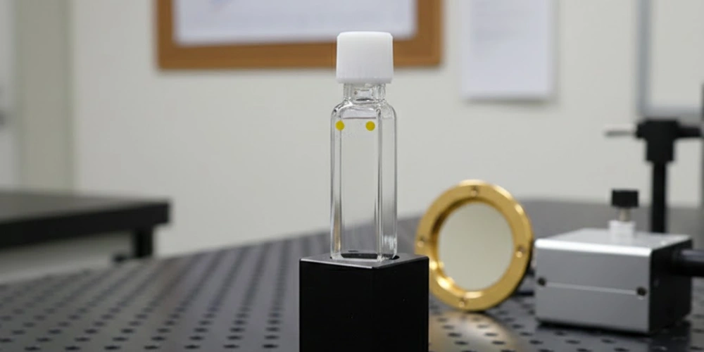 High-purity quartz IR cuvette for UV-NIR and near-infrared solution testing High-purity quartz IR cuvette for UV-NIR and near-infrared solution testing