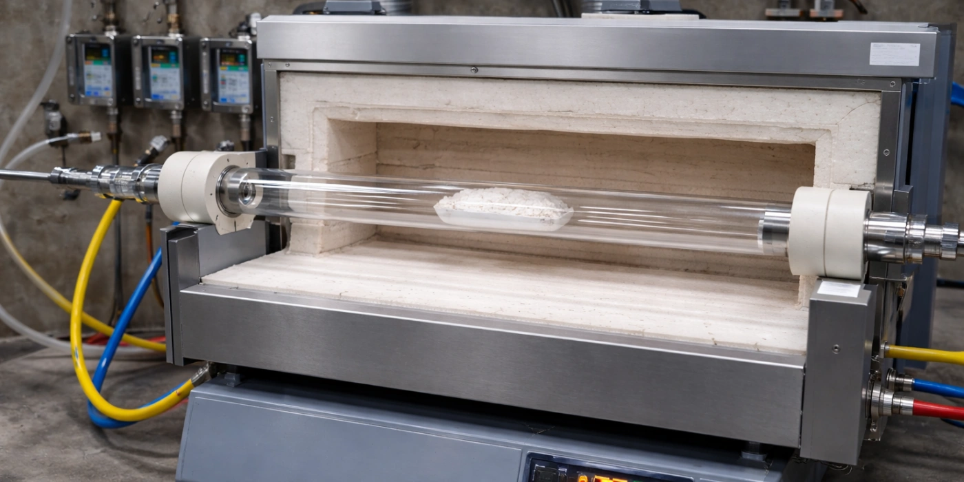 Horizontal High Temperature Quartz Tube for CVD Sample Loading and Sintering Applications