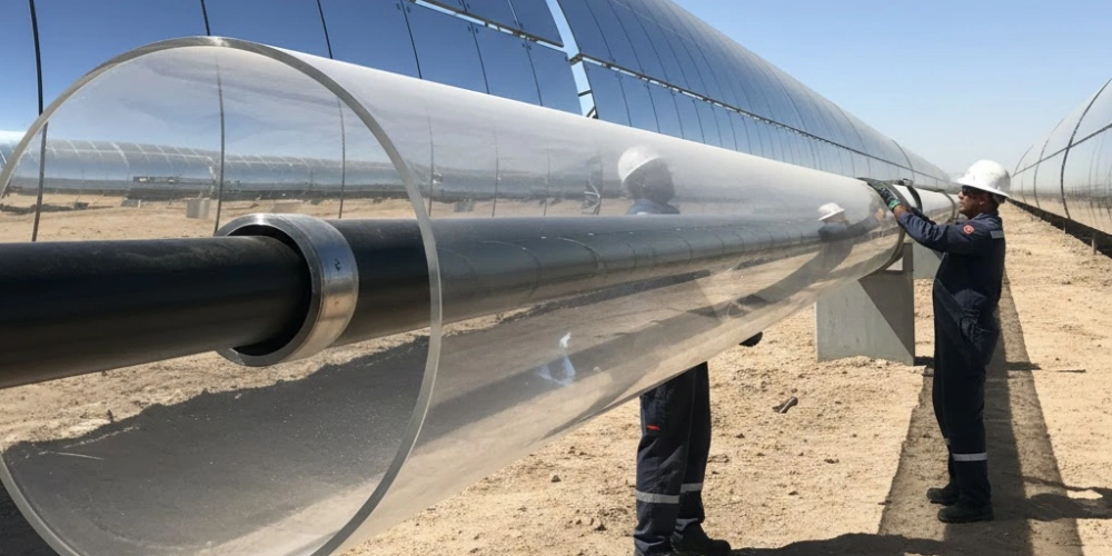 Large-Diameter Transparent Quartz Tubes for Concentrating Solar Power Receivers