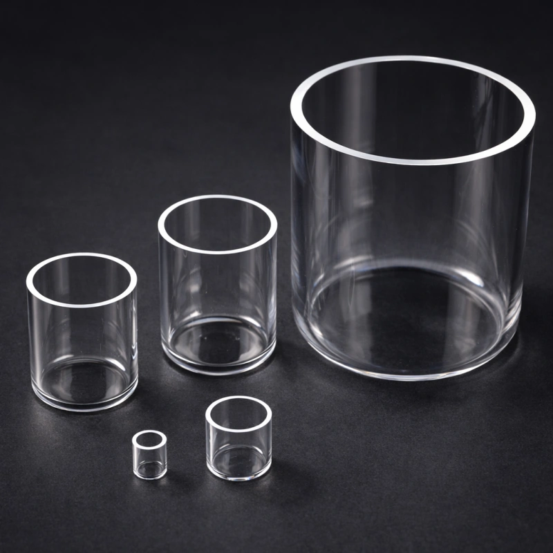 Multi-Size Graduated Cylindrical Quartz Glass Crucible for Precision Sample Processing