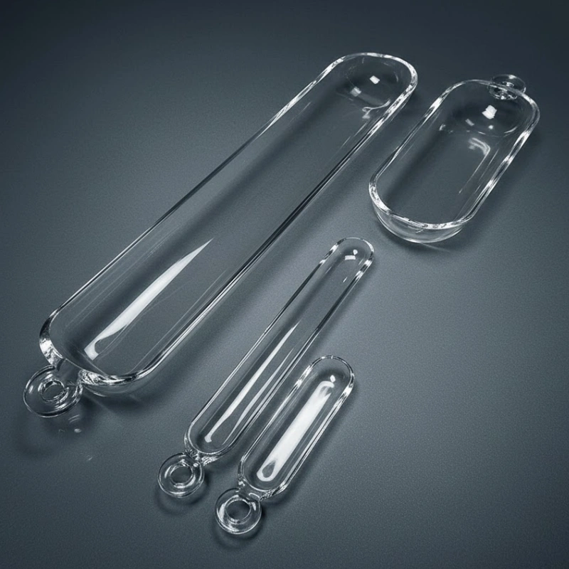 Multi-Size Quartz Combustion Boat with Loop Handle