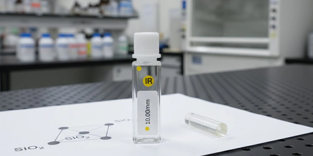 Screw-cap quartz IR cuvette for aqueous and organic solvent IR characterization Screw-cap quartz IR cuvette for aqueous and organic solvent IR characterization