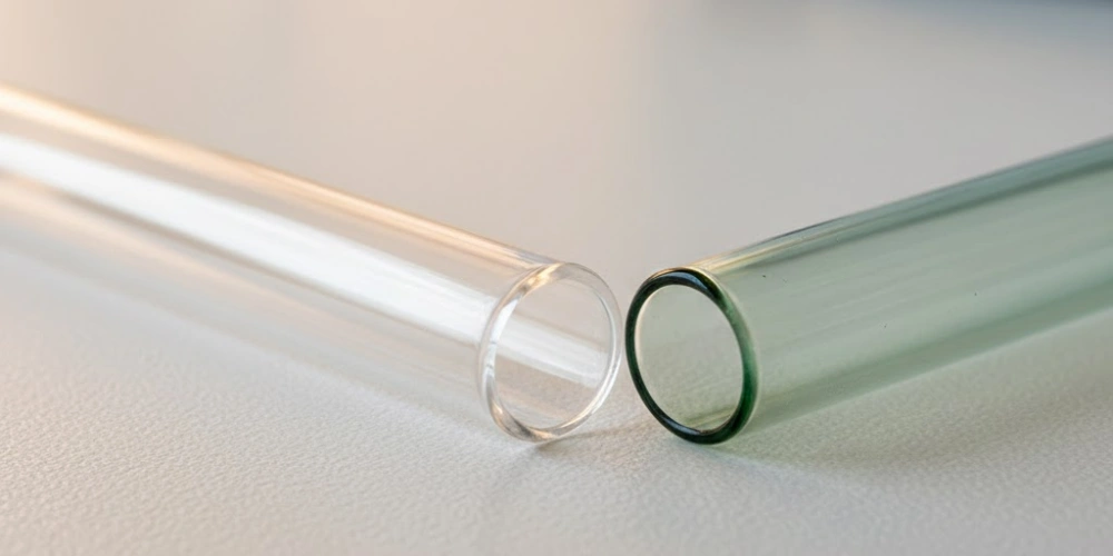 Transparent Fused Quartz Tubes for Material Composition Identification