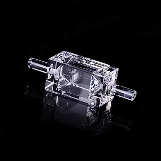 1.5ml Quartz Fluorescence Flow Cuvette with Circular Chamber 1.5ml Quartz Fluorescence Flow Cuvette with Circular Chamber