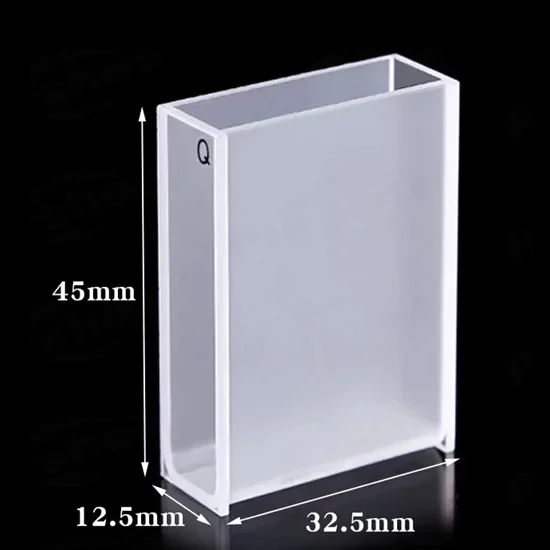 10.5ml Quartz Cuvette Cell with 2 Optical Windows and Lid 10.5ml Quartz Cuvette Cell with 2 Optical Windows and Lid