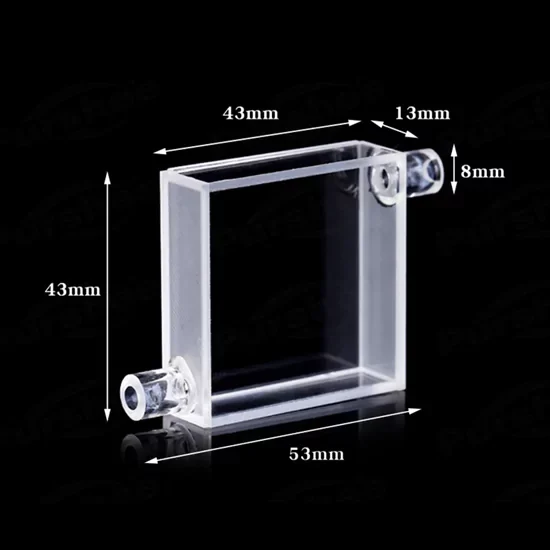 16ml Quartz Fluorescence Flow Cell Cuvette for Large Volume Analysis 16ml Quartz Fluorescence Flow Cell Cuvette for Large Volume Analysis